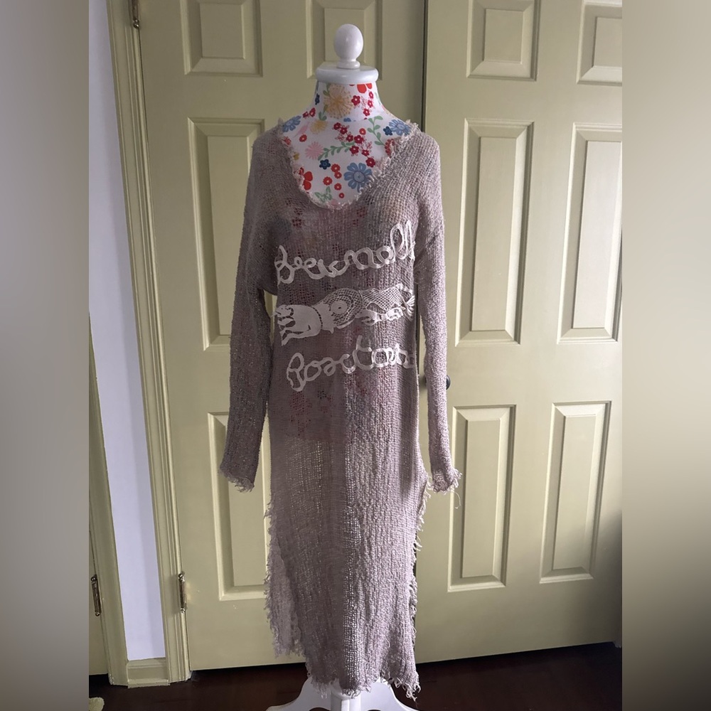 La Bottega di Brunella Beige Knit Long Sweater Dress